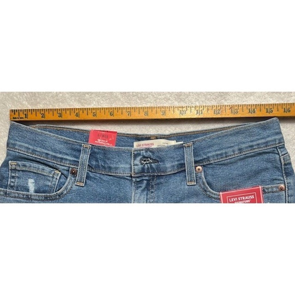 Levi Strauss Womens Sz 6 Vintage Original Shorts Raw Distress 4in NWT-1423 - Picture 4 of 5